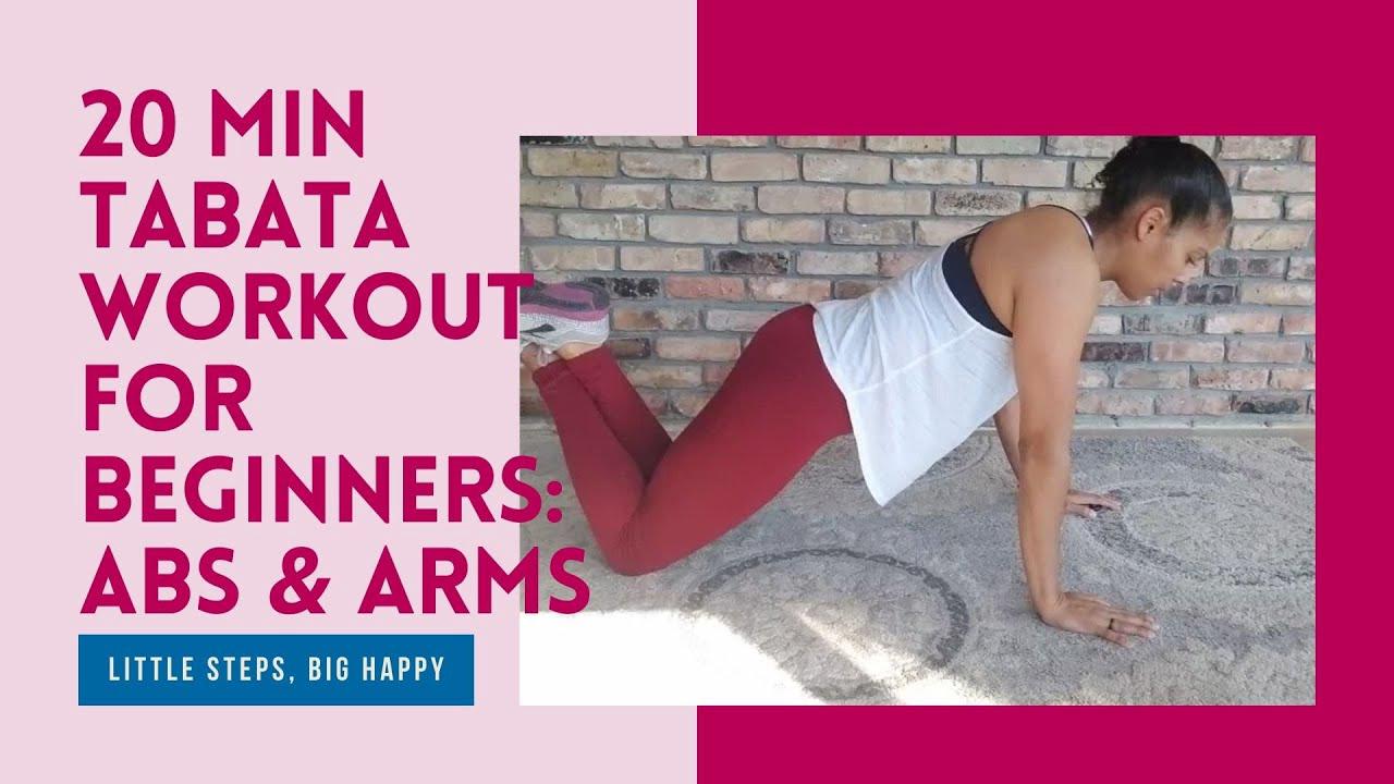 'Video thumbnail for 20 Min Tabata Workout for Beginners: Abs & Arms'
