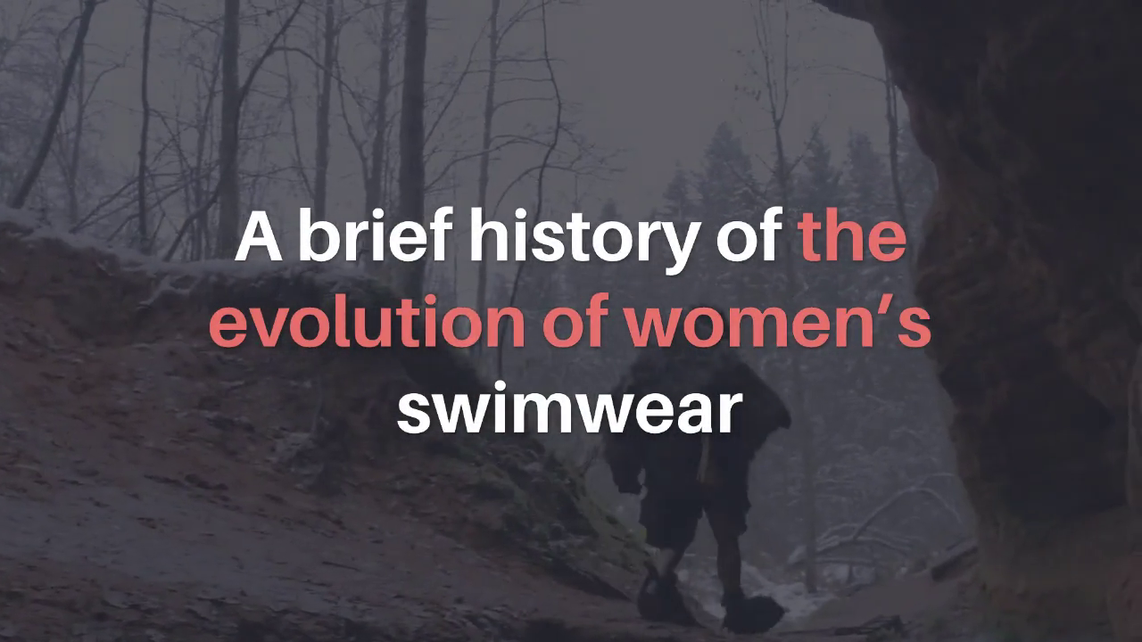 'Video thumbnail for A brief history of the evolution of women’s swimwear'