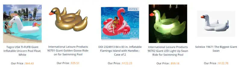 Koop een opblaasbare zwaan, eenhoorn of flamingo