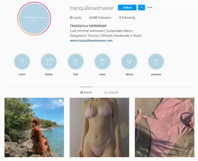 Tendenze bikini e influencer 2024 : https://www.instagram.com/tranquilaswimwear/